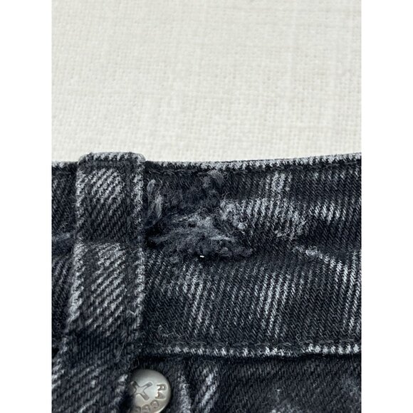 The Ragged Priest Womens high Rise Mom Jeans 28 black charcoal wash Straight Cut - Picture 11 of 14